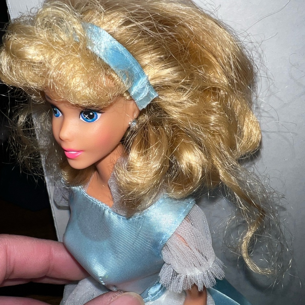 Vintage Disney 1966 Cinderella Barbie Mattel RARE Blue White Two Piece Dress - Picture 3 of 12